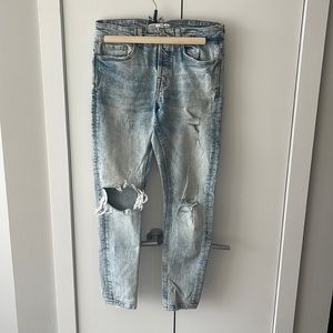 Zara ripped slim fit jeans